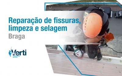 Reparação de fissuras, limpeza e selagem